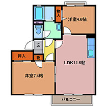 シャトル新田B 103 ｜ 三重県桑名市大字西別所（賃貸アパート2LDK・1階・52.57㎡） その2