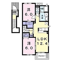 ウインドワード 201 ｜ 三重県三重郡朝日町大字柿（賃貸アパート2LDK・2階・58.75㎡） その2