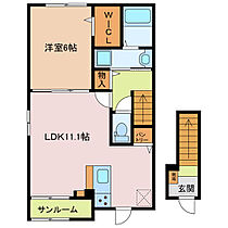 ブリアンIII 201 ｜ 三重県三重郡朝日町大字縄生（賃貸アパート1LDK・2階・47.74㎡） その2