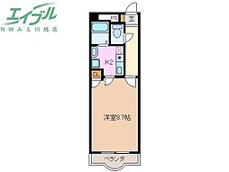 ＬＵＭＩＮＡ　Ｓ．Ｋ 1階1Kの間取り