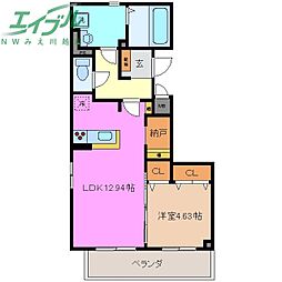 Ｍ．Ｋ．ｐｒｉｍｏｒ 2階1SLDKの間取り