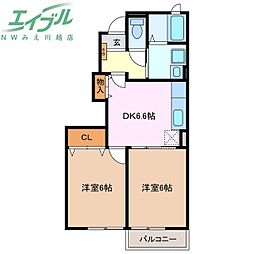 グランメゾン1 2DKの間取図画像