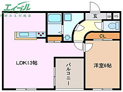間取図画像 1LDK