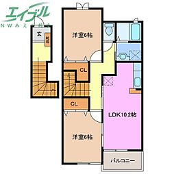 グランメゾン1 2LDKの間取図画像