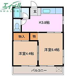 サニーハイツ服部 2階