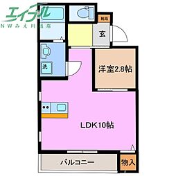 AZUR東富田 3階/-