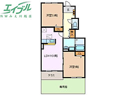 プチ・アンジュ3 2LDKの間取図画像