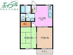 PAO 2DKの間取図画像
