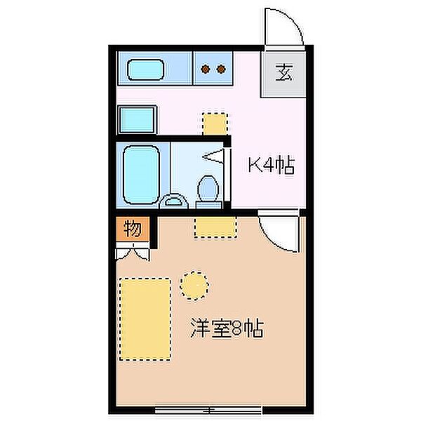 ハウスアイリス 3B｜三重県四日市市鵜の森１丁目(賃貸マンション1K・3階・21.20㎡)の写真 その2