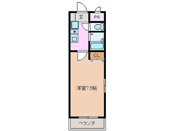 トワニマンション 903｜三重県四日市市鵜の森１丁目(賃貸マンション1K・9階・23.50㎡)の写真 その2