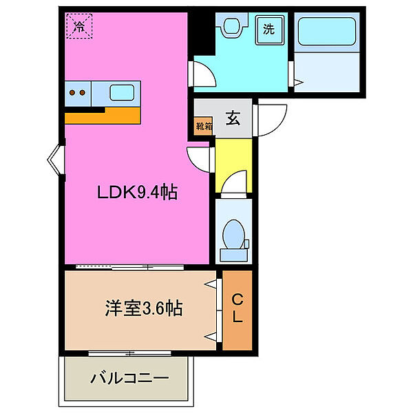 ＬＥＣＯＣＯＮ四日市　III 101｜三重県四日市市赤堀２丁目(賃貸アパート1LDK・1階・32.79㎡)の写真 その2