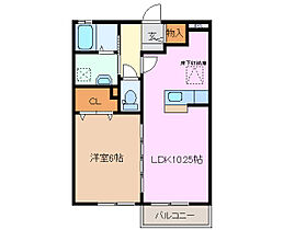 グランドソレーユ　B 205 ｜ 三重県四日市市赤堀１丁目（賃貸アパート1LDK・2階・40.07㎡） その2