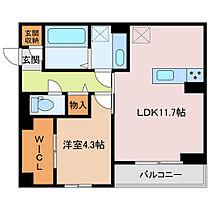 Ｄ-ｃｈａｍｂｒｅ北浜町　A 205 ｜ 三重県四日市市北浜町（賃貸アパート1LDK・2階・43.66㎡） その2