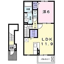 グランドスラム 205 ｜ 三重県四日市市中納屋町（賃貸アパート1LDK・2階・46.95㎡） その2