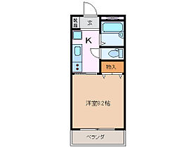 リヴィエールＳＨＩＺＵ 201 ｜ 三重県四日市市久保田２丁目（賃貸アパート1K・2階・24.79㎡） その2