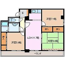 サンパレス大野 404 ｜ 三重県四日市市鵜の森１丁目（賃貸マンション3LDK・4階・70.63㎡） その2