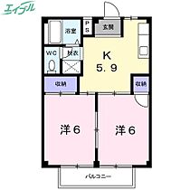 シティハイツ加藤  ｜ 三重県四日市市日永西2丁目（賃貸アパート2K・2階・39.74㎡） その2