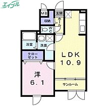 ベル　プロムナード  ｜ 三重県四日市市城西町（賃貸マンション1LDK・1階・45.14㎡） その2