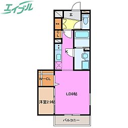 アルフレンテ 4階1LDKの間取り