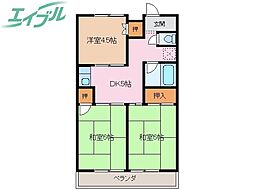 ルグランビル 4階3Kの間取り