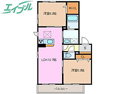 エスペラールB 2階