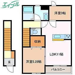 リーブルファイン大治田III1号棟 2階/-