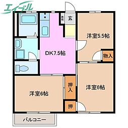 ハイムリバーサイド 2階/-