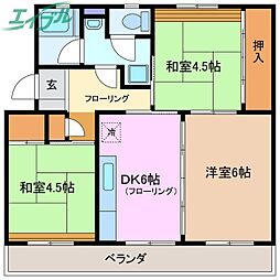 公団笹川団地102棟　402 4階