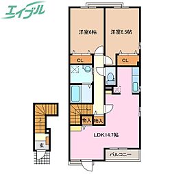 サンリーベE 2階/-