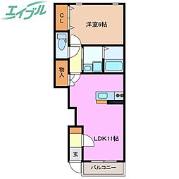 グリーンタウン伍番館 1階/-