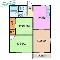 ハイツ山の平 2階