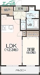 アドア 1LDKの間取図画像