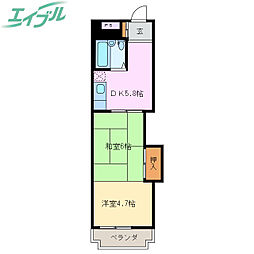 シャンピアスズキ 1Kの間取図画像