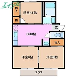 シャメルハイツ 1階/-