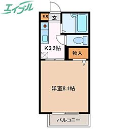 ステージア日永E 1Kの間取図画像