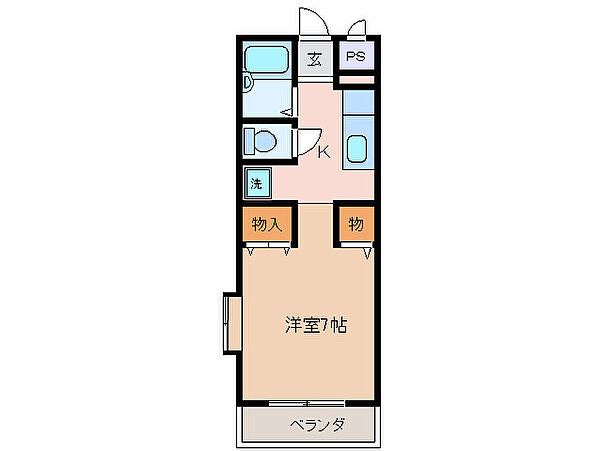 グランドゥール城西 2F｜三重県四日市市伊倉１丁目(賃貸マンション1K・2階・25.80㎡)の写真 その2