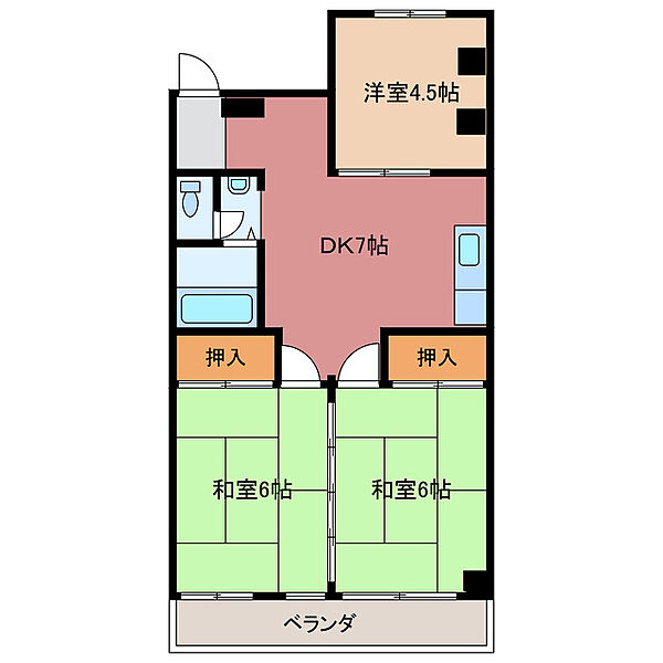 祇園ハイツ 402｜三重県四日市市西浦１丁目(賃貸マンション3DK・4階・51.03㎡)の写真 その2