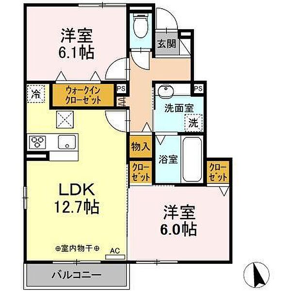 エスポワール 101｜三重県四日市市日永西１丁目(賃貸アパート2LDK・1階・59.49㎡)の写真 その1