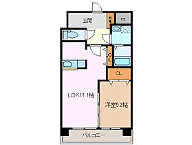 Ｍ’ｓソレイユ 302 ｜ 三重県四日市市朝日町（賃貸マンション1LDK・3階・42.66㎡） その2