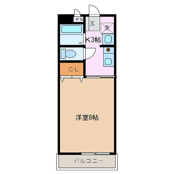 エスポワール生和 203｜三重県四日市市生桑町(賃貸アパート1K・2階・25.20㎡)の写真 その2