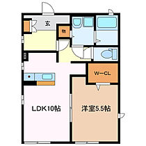 ラベンダー 2 ｜ 三重県四日市市浜町（賃貸アパート1LDK・2階・40.39㎡） その2