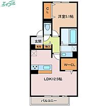 Ｄ-ｃｈａｍｂｒｅ北浜町　Ｂ  ｜ 三重県四日市市北浜町（賃貸アパート1LDK・2階・45.84㎡） その1