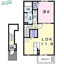 グランドスラム  ｜ 三重県四日市市中納屋町（賃貸アパート1LDK・2階・46.95㎡） その2