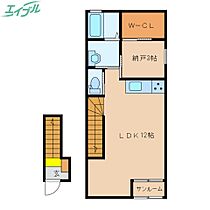 Ｓｏｕｒｉａｎ  ｜ 三重県四日市市馳出町1丁目（賃貸アパート1LDK・2階・35.00㎡） その2