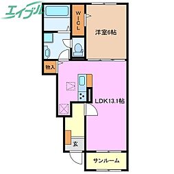 ラフォーレ三ツ谷東　Ｂ 1階