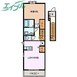 ライフステージ午起 1LDKの間取図画像