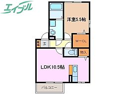 エスペランサS2 1LDKの間取図画像