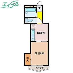 メゾン安島 1DKの間取図画像