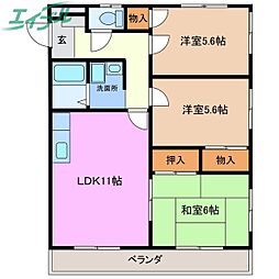 ソシアルドミール西館 4階/-