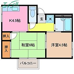 プレジール堀木 2階/-